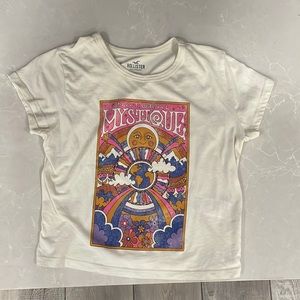 Hollister women’s small shirt - white and designs